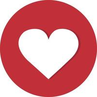 Like button icon. Heart shape in circle. Simple flat design. Vector art