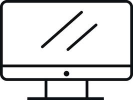 Monitor icon. Computer. Simple flat design. Vector art