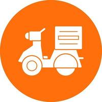 Delivery Bike Vector Icon Design