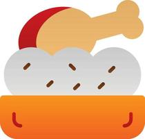 Chicken Rice Vector Icon Design