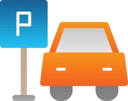 Car Park Vector Icon Design