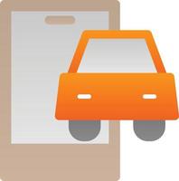 Connected Vehicle Vector Icon Design