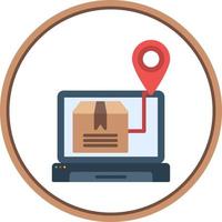 Online Shipment Tracking Vector Icon Design