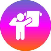 Man hanging Towel Vector Icon Design