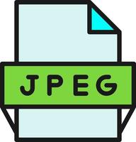 icono de formato de archivo jpeg vector