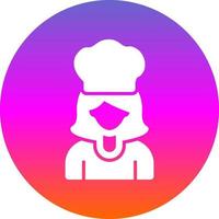 diseño de icono de vector de mujer chef