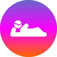 Lying Down Vector Icon Design