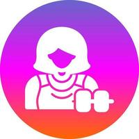 diseño de icono de vector de fitness de mujer