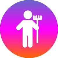 Man Holding Mop Vector Icon Design