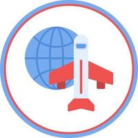 diseño de icono de vector de aire de envío en todo el mundo