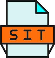 Sit File Format Icon vector