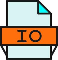 Io File Format Icon vector