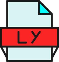 Ly File Format Icon vector