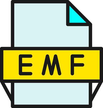 Emf File Format Icon vector
