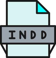 icono de formato de archivo indd vector