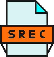 icono de formato de archivo srec vector