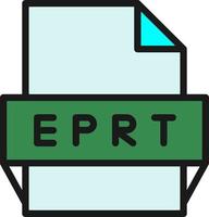 icono de formato de archivo eprt vector