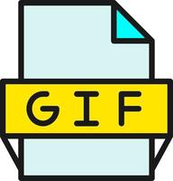 Gif File Format Icon vector