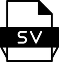 icono de formato de archivo sv vector