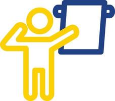 Man hanging Towel Vector Icon Design