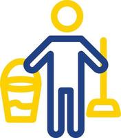 Cleaning Man Vector Icon Design