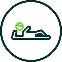 Lying Down Vector Icon Design