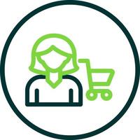 Woman Shopping Vector Icon Design