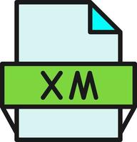 Xm File Format Icon vector