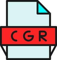 icono de formato de archivo cgr vector
