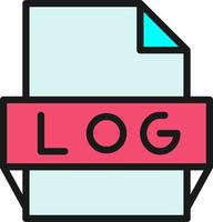 Log File Format Icon vector