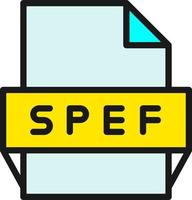 Spef File Format Icon vector