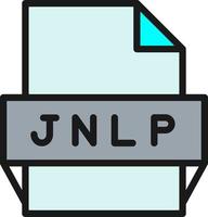 icono de formato de archivo jnlp vector