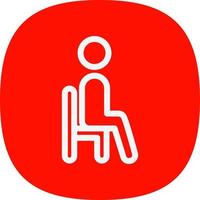 Sitting Vector Icon Design