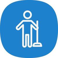 Man Holding Wiper Vector Icon Design