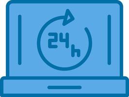 24 Hrs Open Vector Icon Design