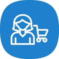 Woman Shopping Vector Icon Design