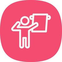 Man hanging Towel Vector Icon Design
