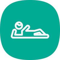 Lying Down Vector Icon Design