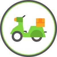 Delivery Scooter Vector Icon Design