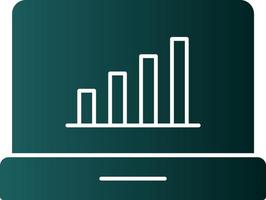 Online Bar Chart Vector Icon Design