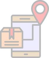 Mobile Shipment Tracking Vector Icon Design