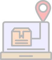 Online Shipment Tracking Vector Icon Design
