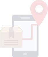Mobile Shipment Tracking Vector Icon Design