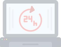 24 Hrs Open Vector Icon Design