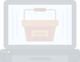 Online Shopping Basket Vector Icon Design