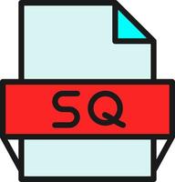 Sq File Format Icon vector