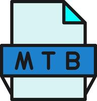 Mtb File Format Icon vector