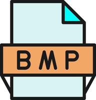 icono de formato de archivo bmp vector