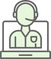 Online Call Center Vector Icon Design