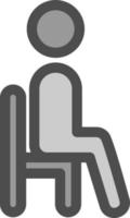 Sitting Vector Icon Design